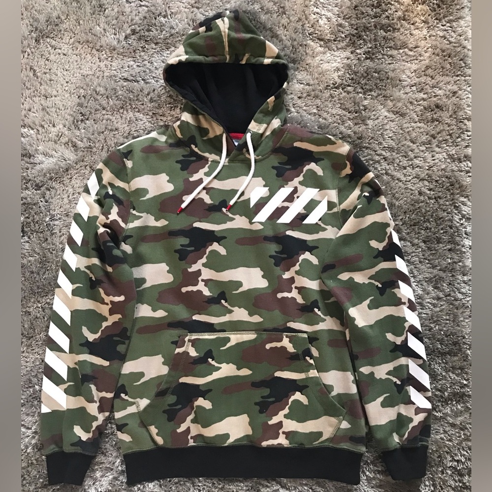 Carbon camouflage hoodie large